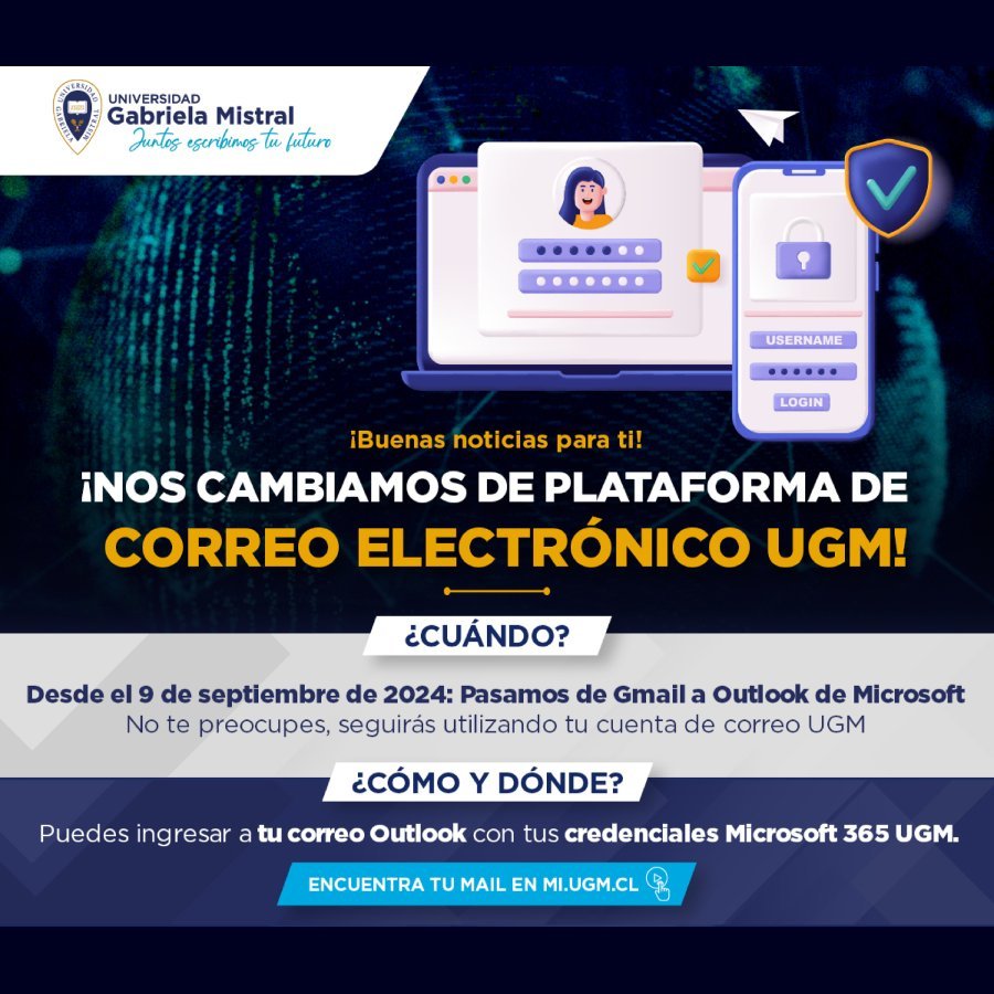 ¡Nos cambiamos de plataforma de correo electrónico UGM!